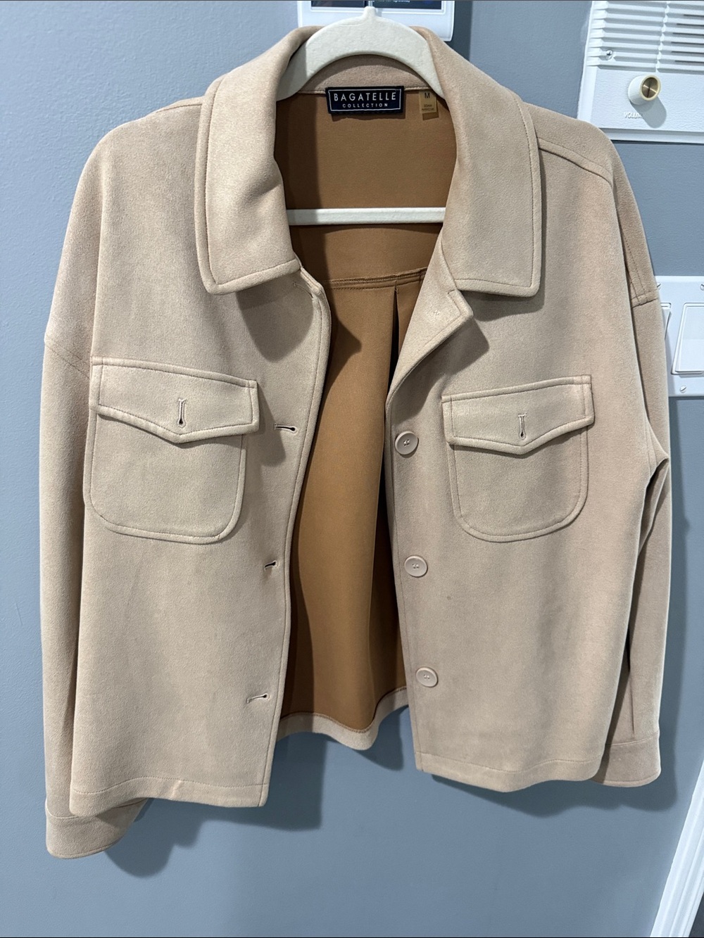 Bagatelle Tan Beige Button-Front Jacket